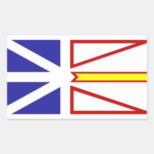 Adesivo Retangular Bandeira Da Terra Nova Do Canadá