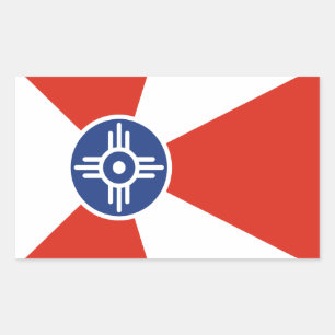Adesivo Retangular Bandeira da TIC de Wichita Kansas