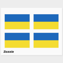 Adesivo Retangular Bandeira da Ucrânia