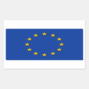 Adesivo Retangular Bandeira da União Europeia / Bandeira da UE