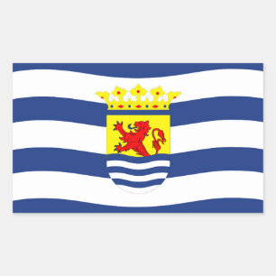 Adesivo Retangular Bandeira da Zelândia Província dos Países Baixos s