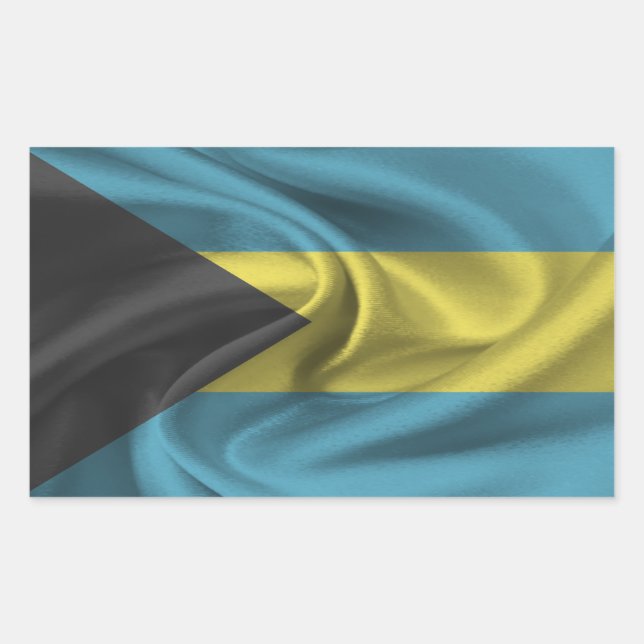 Adesivo Retangular Bandeira das Bahamas (Frente)