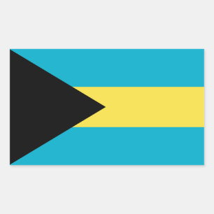 Adesivo Retangular Bandeira das Bahamas