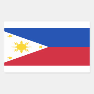 Adesivo Retangular Bandeira das Filipinas