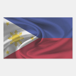 Adesivo Retangular Bandeira das Filipinas