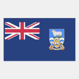 Adesivo Retangular Bandeira das Ilhas Falkland