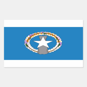 Adesivo Retangular Bandeira das Ilhas Marianas