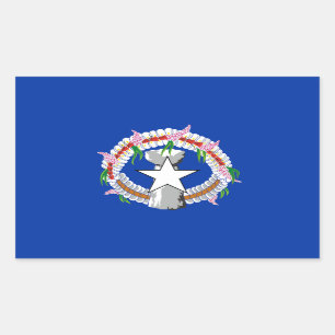 Adesivo Retangular Bandeira das Ilhas Marianas nortes