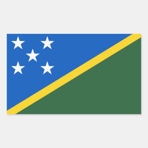 Adesivo Retangular Bandeira das Ilhas Salomão