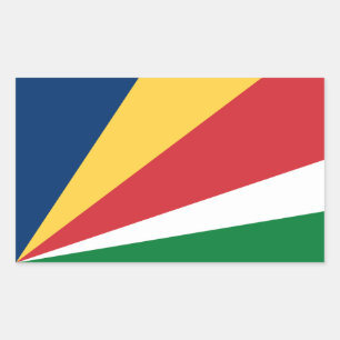Adesivo Retangular Bandeira das Seychelles