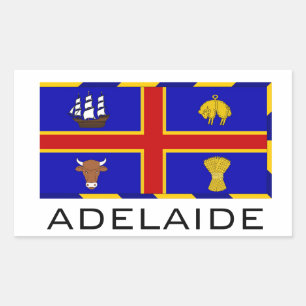 Adesivo Retangular Bandeira de Adelaide, Austrália