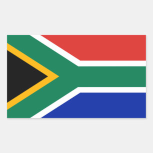 Adesivo Retangular Bandeira de África do Sul