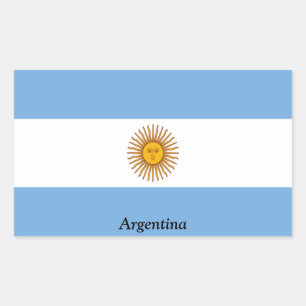 Adesivo Retangular Bandeira de Argentina