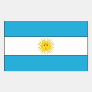 Adesivo Retangular Bandeira de Argentina