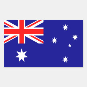 Adesivo Retangular Bandeira de Austrália