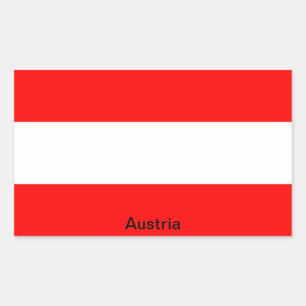 Adesivo Retangular Bandeira de Áustria
