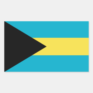 Adesivo Retangular Bandeira de Bahamas