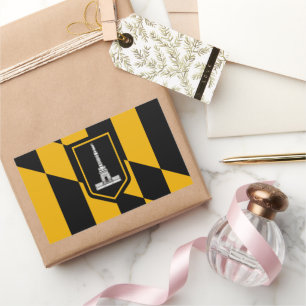 Adesivo Retangular Bandeira de Baltimore (Maryland)