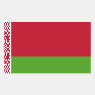 Adesivo Retangular Bandeira de Belarus