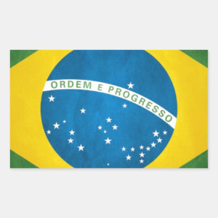 Adesivo Retangular Bandeira de Brasil