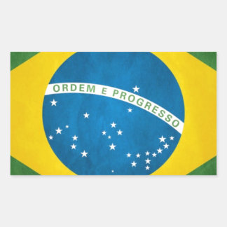 Adesivo Retangular Bandeira de Brasil