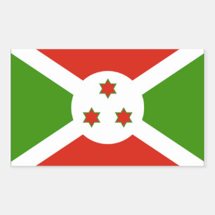 Adesivo Retangular Bandeira de Burundi