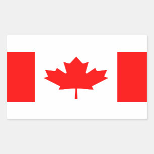 Adesivo Retangular Bandeira de Canadá