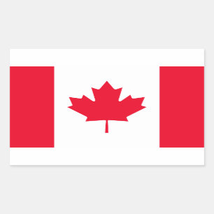 Adesivo Retangular Bandeira de Canadá
