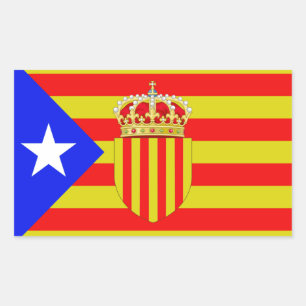 Adesivo Retangular Bandeira de Catalonia