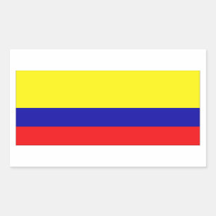 Adesivo Retangular Bandeira de Colômbia
