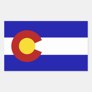 Adesivo Retangular Bandeira de Colorado