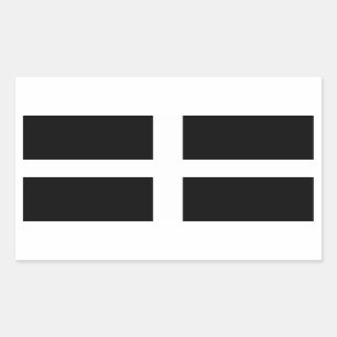 Adesivo Retangular Bandeira de Cornualha