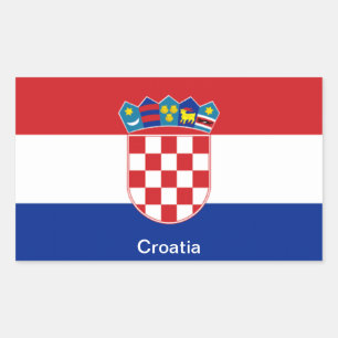 Adesivo Retangular Bandeira de Croatia