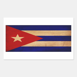 Adesivo Retangular Bandeira de Cuba