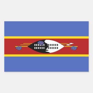 Adesivo Retangular Bandeira de Essuatíni