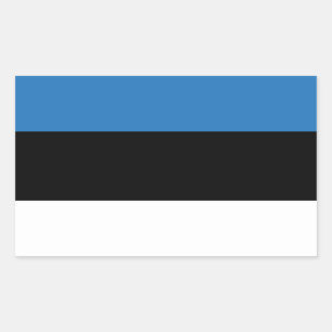 Adesivo Retangular Bandeira de Estónia