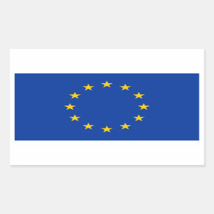 Adesivo Retangular Bandeira de Europa/União Europeia