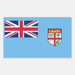 Adesivo Retangular Bandeira de Fiji