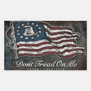 Adesivo Retangular Bandeira de Gadsden - liberdade ou morte