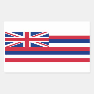 Adesivo Retangular Bandeira de Havaí