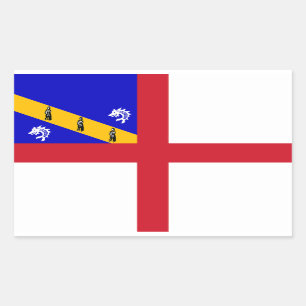 Adesivo Retangular Bandeira de Herm