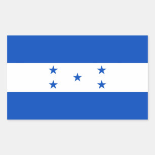 Adesivo Retangular Bandeira de Honduras