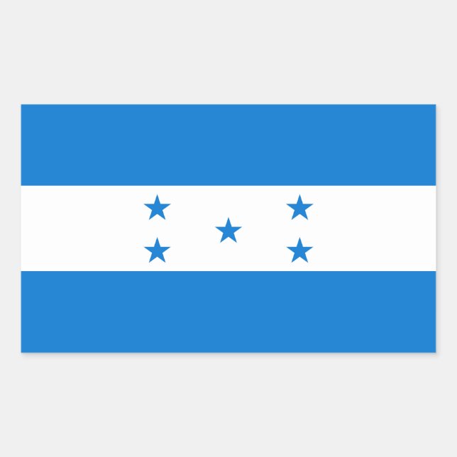 Adesivo Retangular Bandeira de Honduras (Frente)