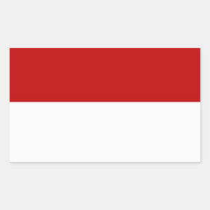 Adesivo Retangular Bandeira de Indonésia