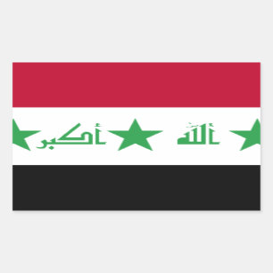 Adesivo Retangular Bandeira de Iraque