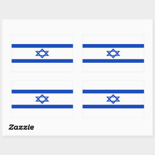 Adesivo Retangular bandeira de Israel