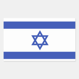 Adesivo Retangular Bandeira de Israel