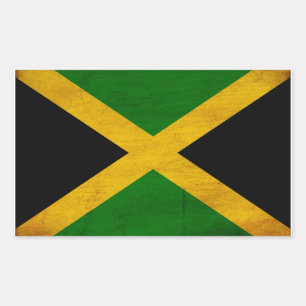 Adesivo Retangular Bandeira de Jamaica