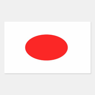 Adesivo Retangular Bandeira de Japão
