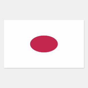 Adesivo Retangular Bandeira de Japão